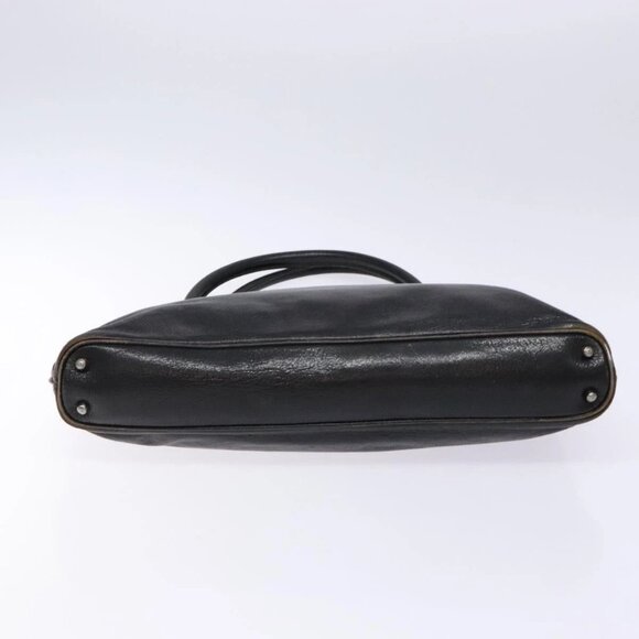 GUCCI Tote Bag Leather Black Silver 113015 Auth - Picture 5 of 16